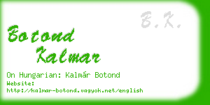 botond kalmar business card